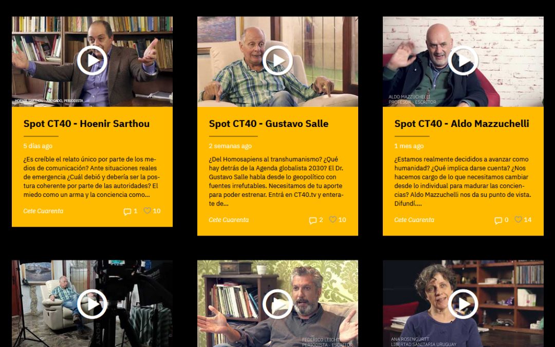 Todos los spots de CT40 ahora en la web